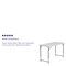 Emma and Oliver 4-Foot Height Adjustable Bi-Fold Plastic Folding Table